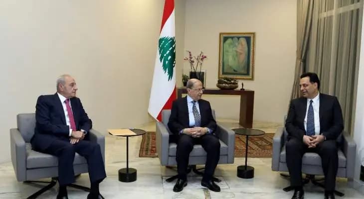 وصول حسان دياب الى قصر بعبدا