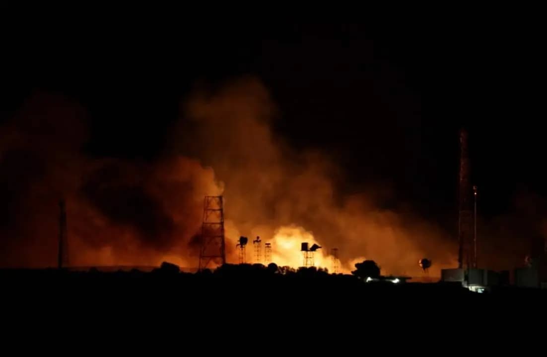 اندلاع حريق في ‎الخيام جراء القصف المعادي
