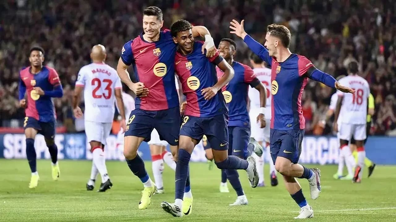 برشلونة يقترب من الكبار ويوقع رباعية مميزة