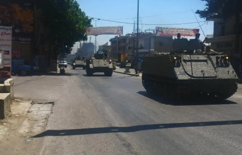 انتشار ودوريات للجيش اللبناني في البقاع الاوسط