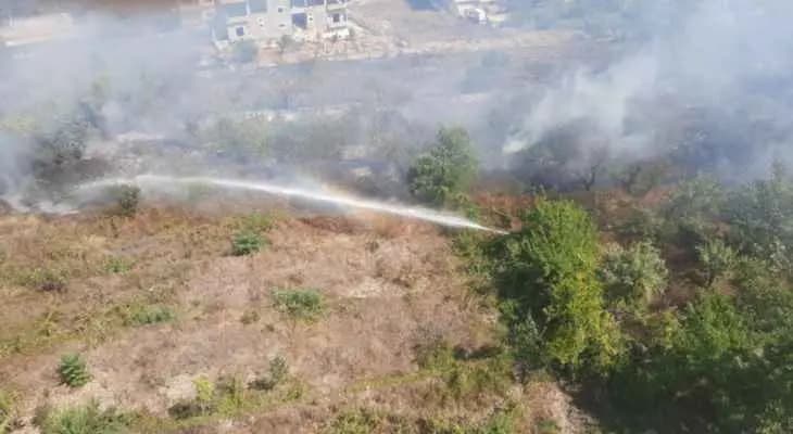 حريق في بخعون والدفاع المدني يخمده