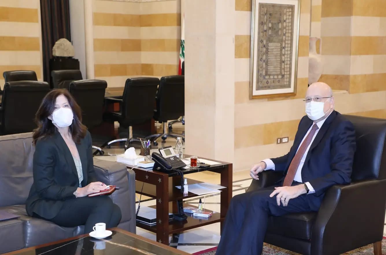ميقاتي يعرض مع شيا المستجدات السياسية في لبنان والمنطقة
