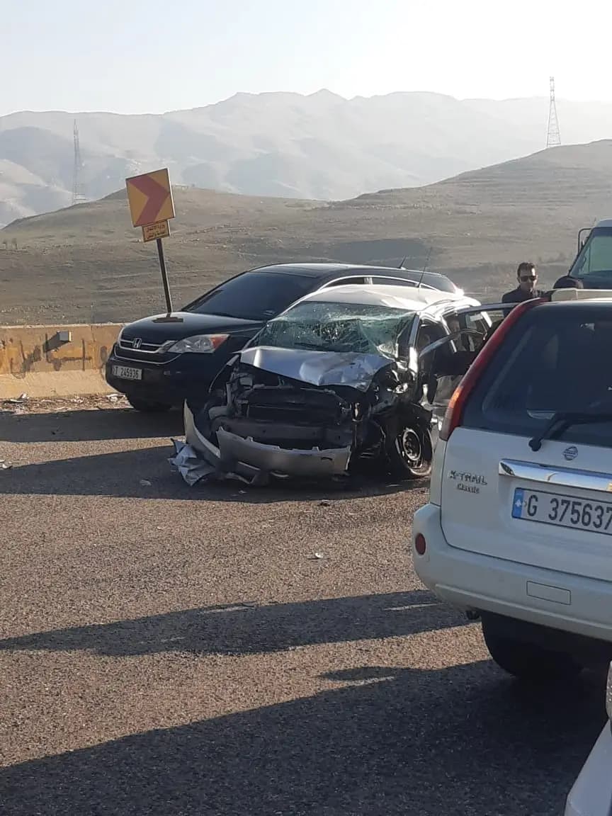 حادث سير قوي الآن في نقطة ضهر البيدر ومعلومات عن سقوط قتلى وجرحى