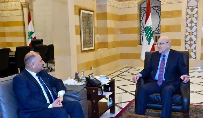 ميقاتي التقى وزير الصناعة والمعادن العراقي في حضور بوشيكيان والخباز