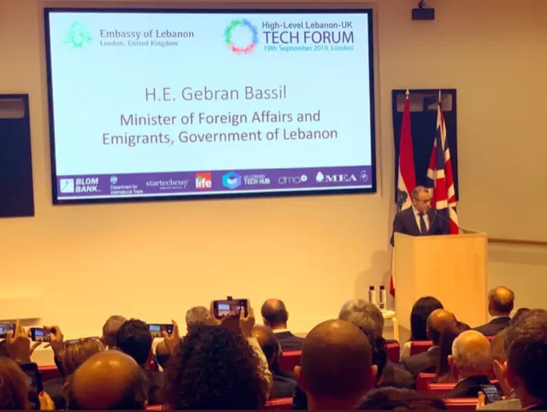 باسيل في مؤتمر التكنولوجيا اللبناني البريطاني: تحسين الاقتصاد وخلق فرص عمل للشباب من اولويات لبنان