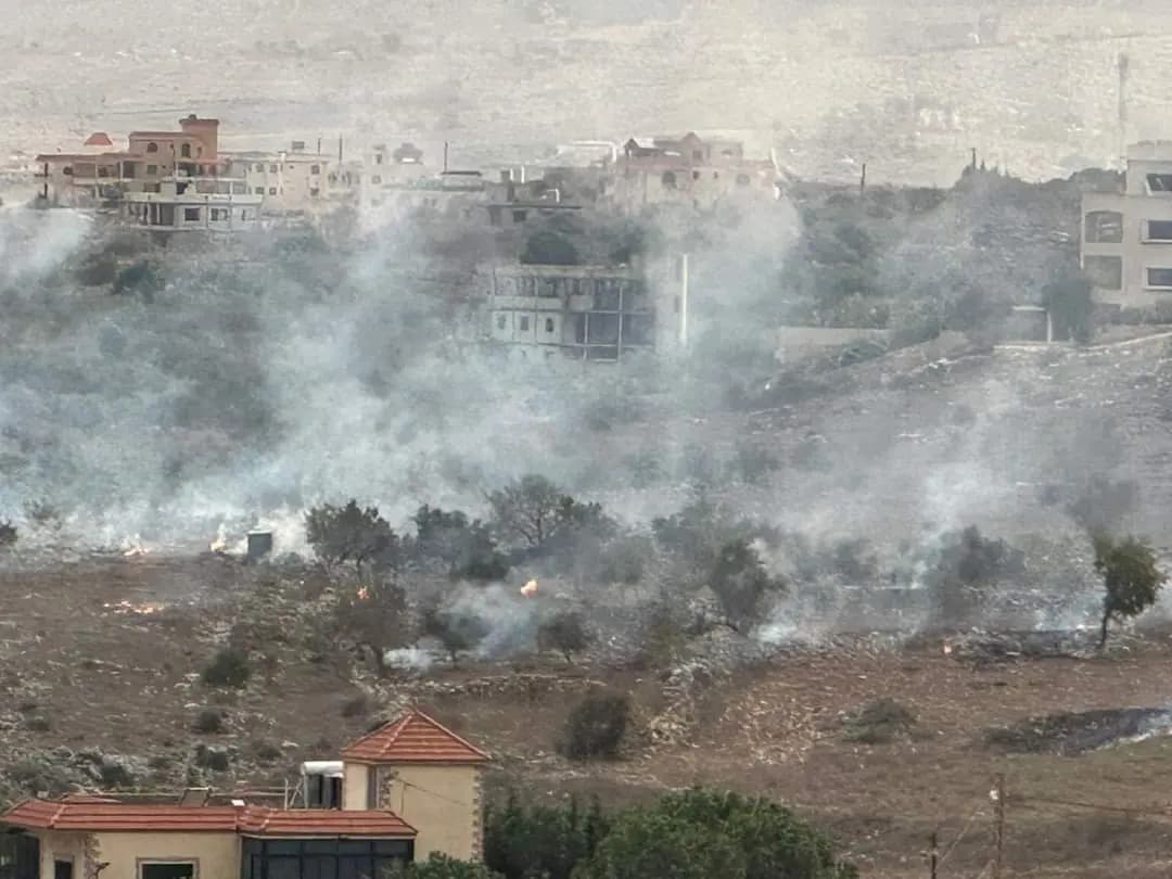 مراسل المنار: مدفعية العدو تستهدف كروم الزيتون بين بلدة ‎ميس الجبل ومحيبيب