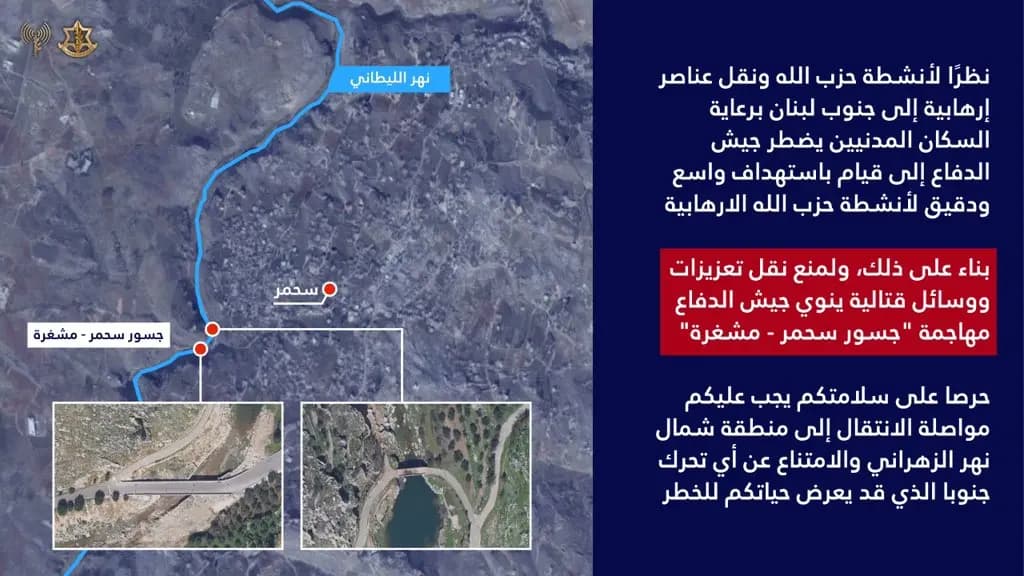تهد.يد يطال جسر سحمر–مشغرة في البقاع الغربي