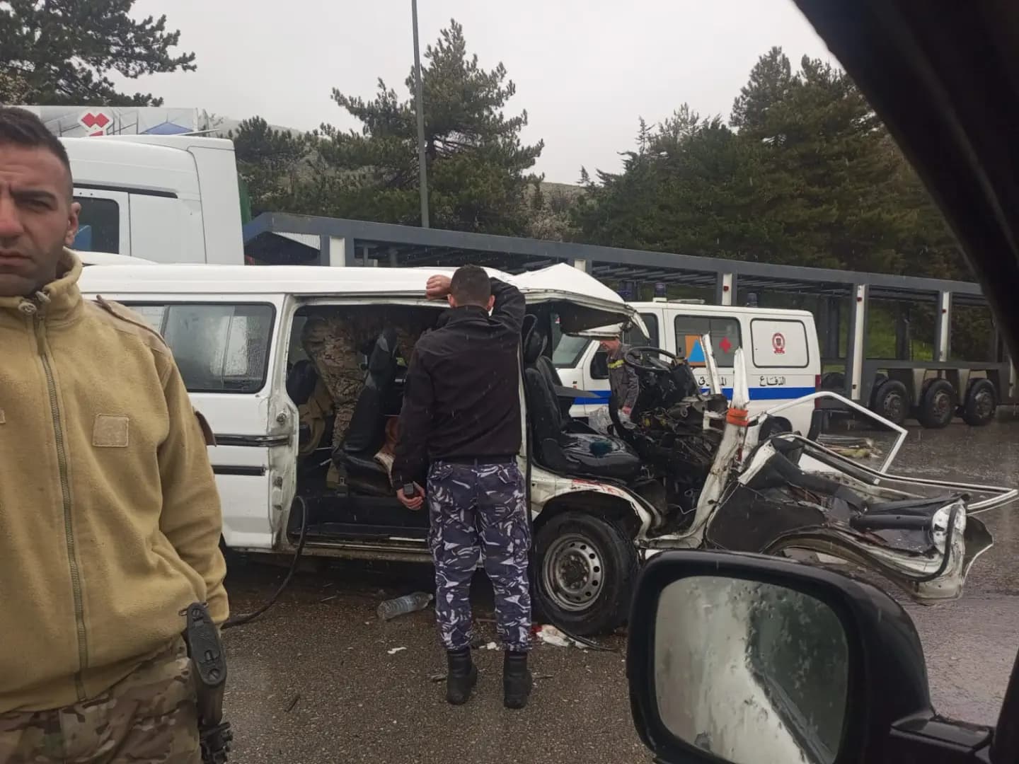 حادث سير على طريق ضهر البيدر