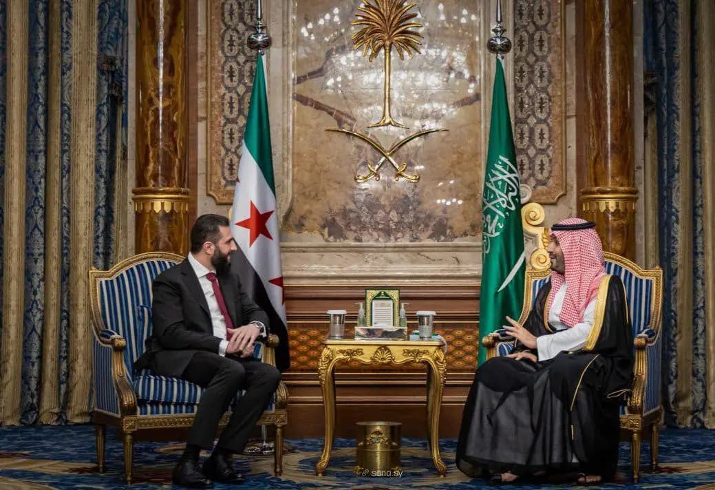 "بن سلمان" يستقبل الشرع