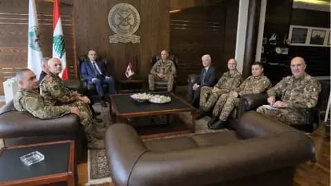 منسى يستقبل وفدًا عسكريًا إيطاليًا ويشكر دعم روما للبنان
