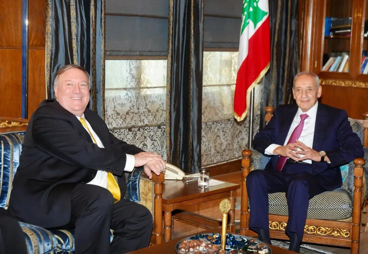 بري لبومبيو: حزب الله حزب لبناني في البرلمان والحكومة ومقاومته واللبنانيين ناجمة عن الاحتلال الاسرائيلي
