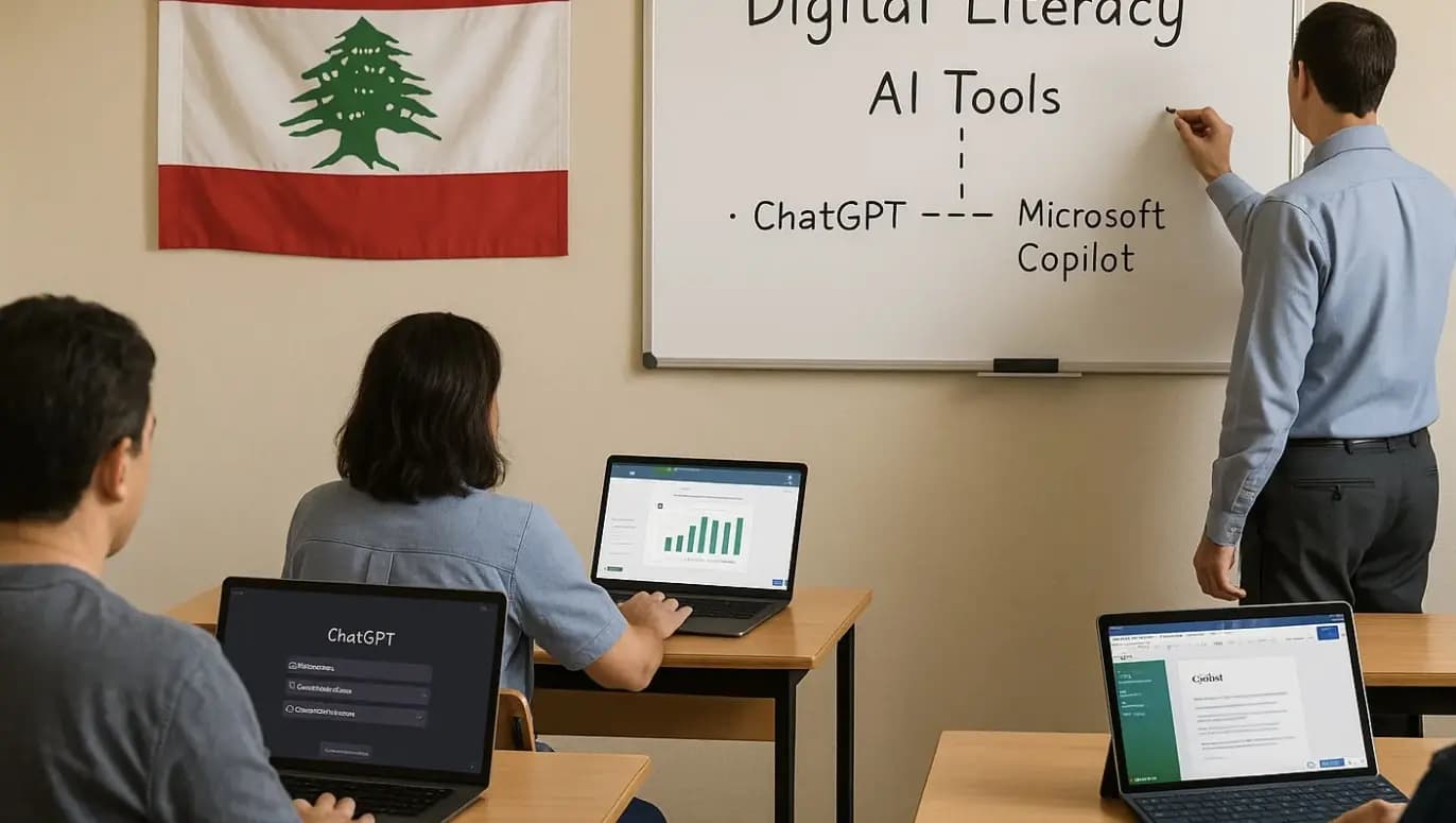 ذكاء اصطناعي لمحو الأمية الرقمية في لبنان