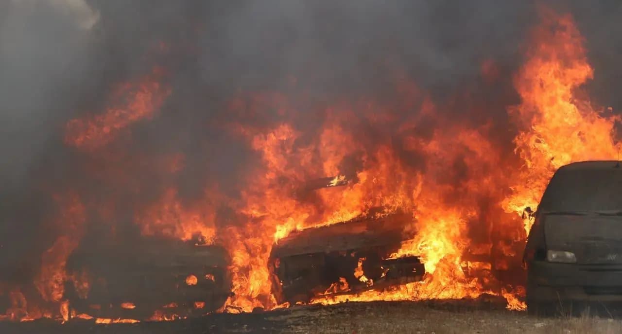 حريق ضخم في الدورة!