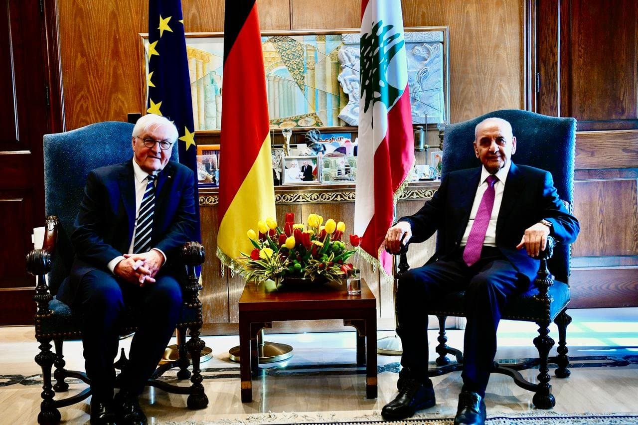 "لن يقبلوا الاحتلال".. بري يستقبل الرئيس الألماني: لبنان واللبنانيون لا يريدون الحرب