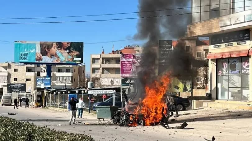 استهـ. ـداف سيارة على طريق زحلة – الكرك