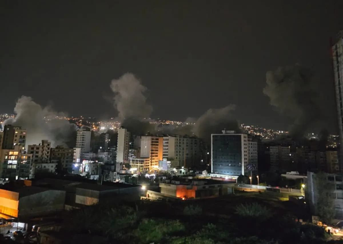 بالصورة.. غـ.ـارات عنيفة تهز الضاحية الجنوبية