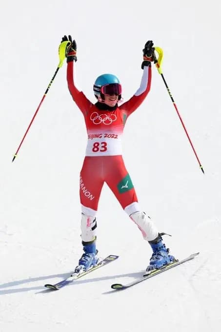 سفير اليابان ثمن آداء المتزلجة اللبنانية مانون عويس التي حلت بالدرجة 46 بالألعاب الأولمبية في بكين