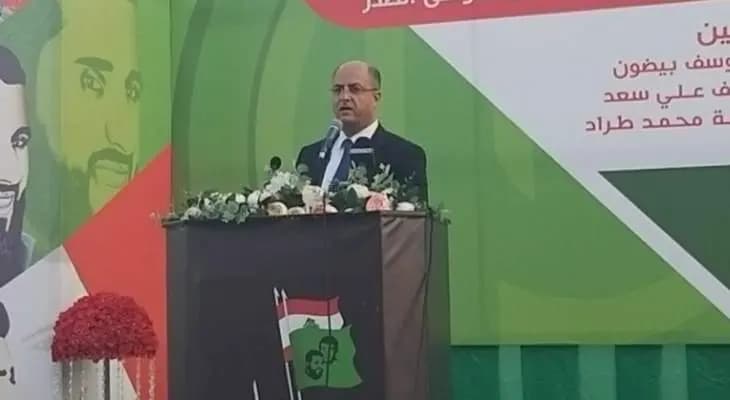 اللقيس: لمواجهة العدوان الاسرائيلي بوحدتنا وبالتمسك بثلاثية الشعب والجيش والمقاومة