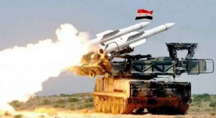 ! تصدي الدفاعات الجوية السورية لعدوان إسرائيلي