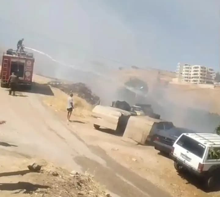 حريق كبير في الكرك