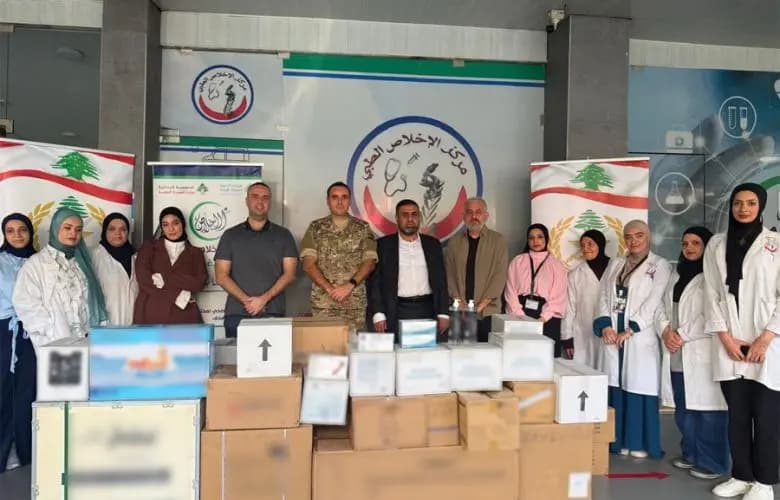 تسليم مستلزمات طبية لمراكز صحية في لبنان