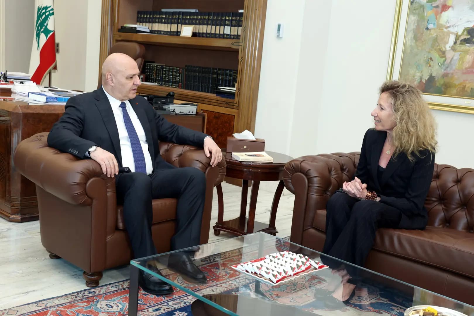 عون يستقبل أرملة الوزير السابق بهيج طبارة