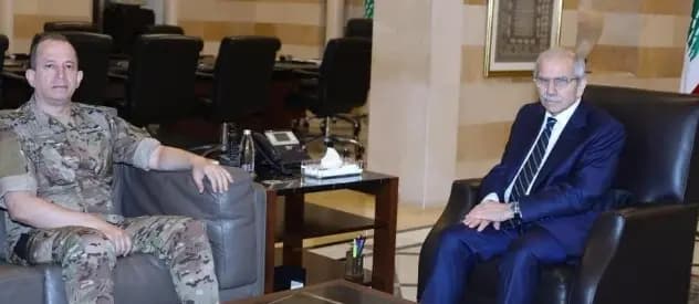 "ندعم الجيش في أداء مهامه".. سلام يستقبل هيكل