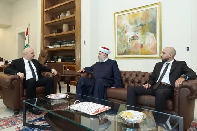 المفتي الرفاعي بعد لقائه عون: زيارة واشنطن كرّست عودة لبنان إلى الخارطة الدولية