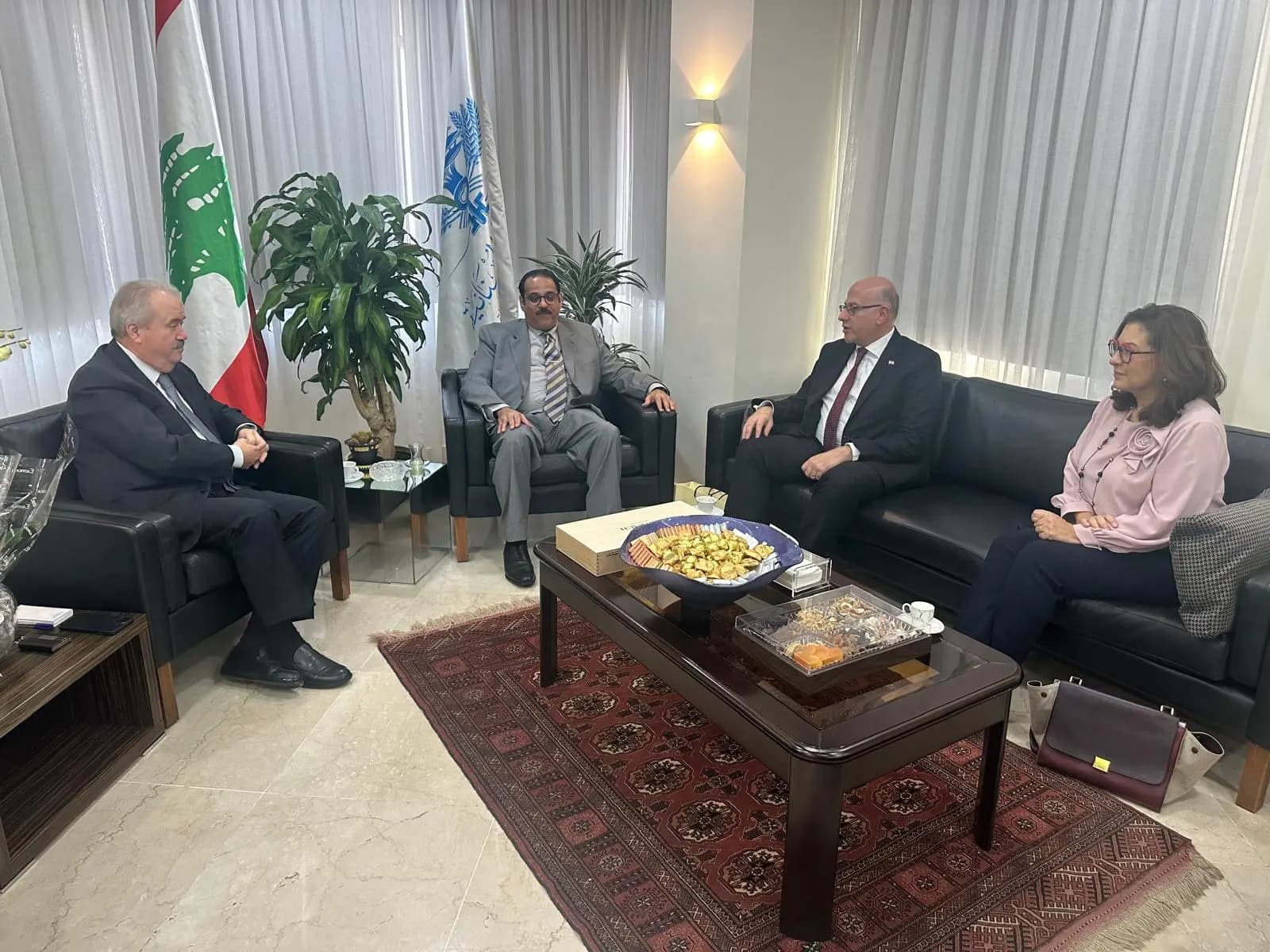 وزير المالية ياسين جابر يستقبل وفد المعهد العربي للتخطيط