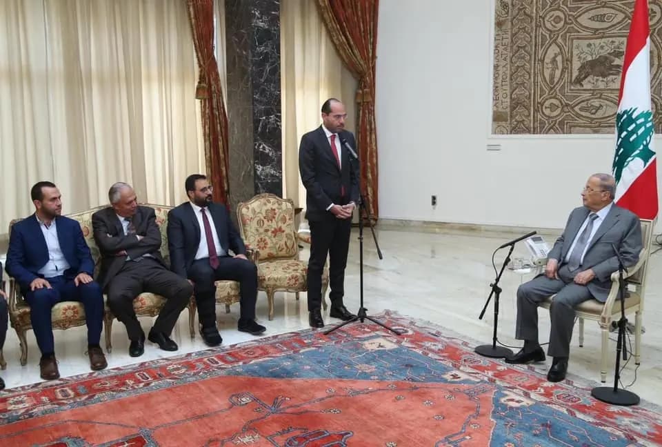 الوزير مراد زار الرئيس عون على راس وفد من شباب القومي العربي