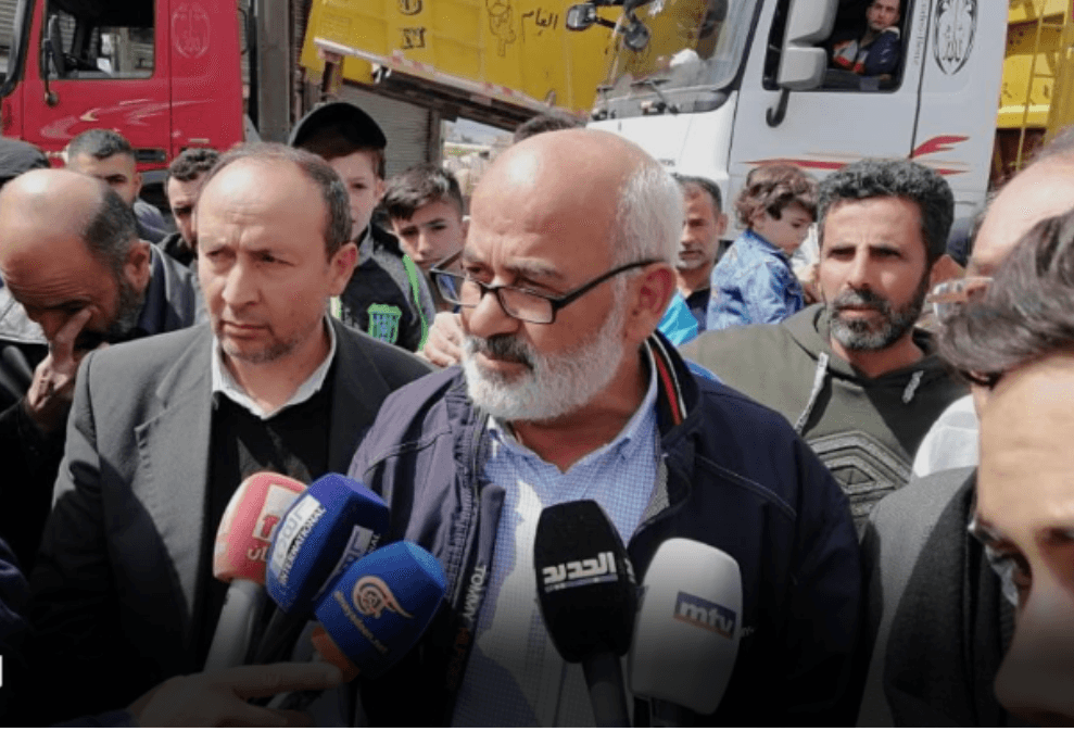 اعتصامٌ لأهالي النّبي شيت للمطالبة بإعطاء المقالع والكسارات استثناءً للعمل أسوةً ببقية المناطق