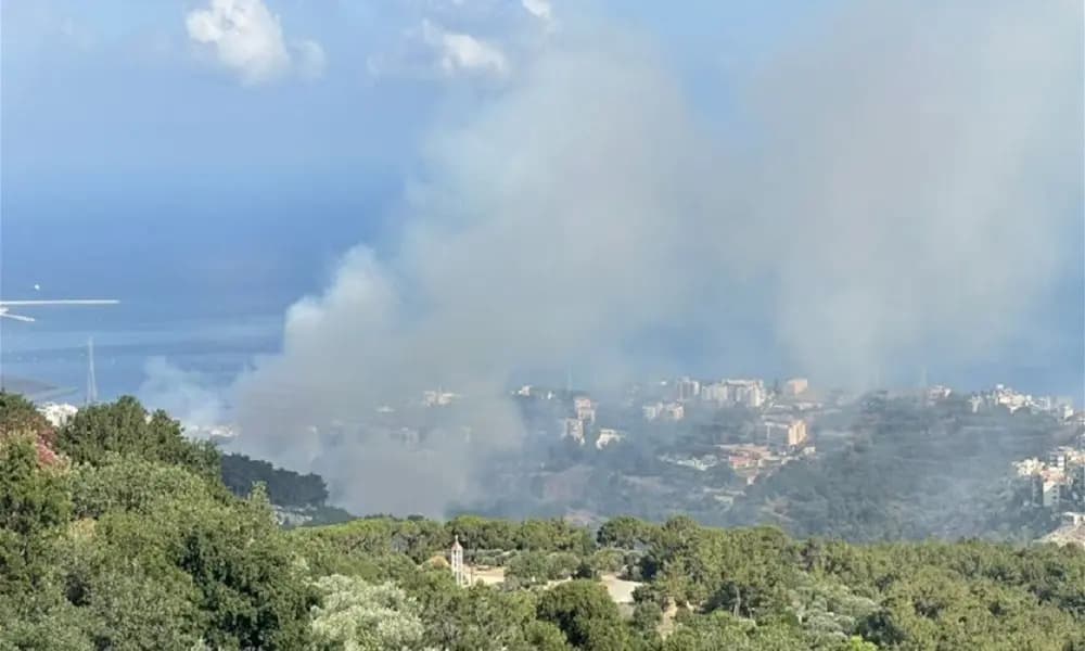 حريق في أحراج رومية