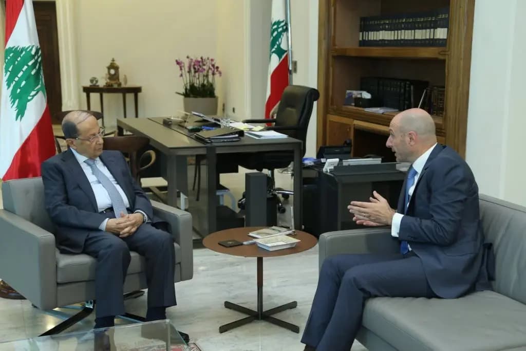 عون عرض الشأن البيئي مع جريصاتي